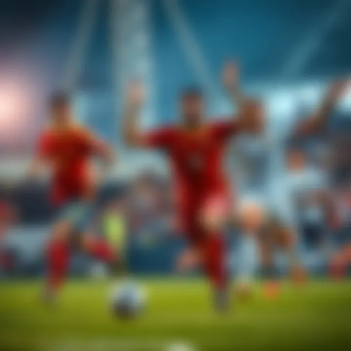 Fans cheering for Spain, England, and Argentina during an exciting soccer match