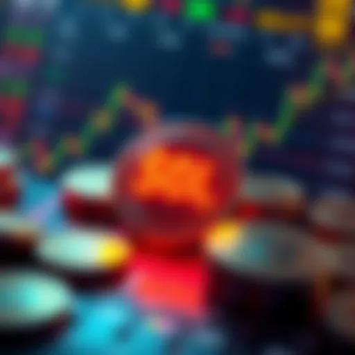 An illustration showing the unlocking of SOL tokens with digital currency graphics and a price chart background.