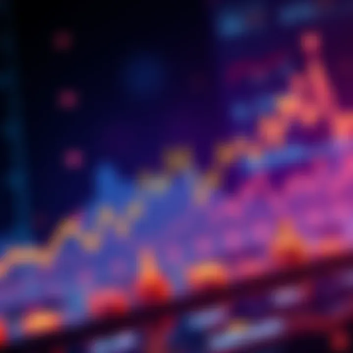 Chart showing the price fluctuations of Solana cryptocurrency with upward trends and investment symbols