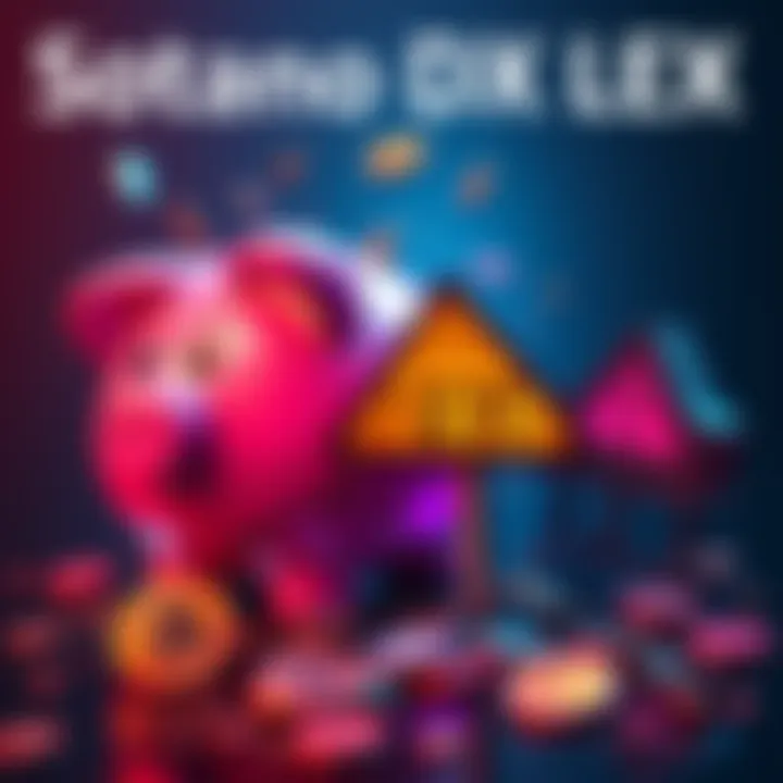 A digital graphic showing a broken piggy bank with coins spilling out, representing the $285 million loss at Solana's top decentralized exchange, alongside a warning sign.