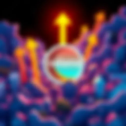 Illustration showing Solana logo surrounded by upward arrows and real-world assets like homes and businesses, symbolizing growth and confidence in the blockchain market.