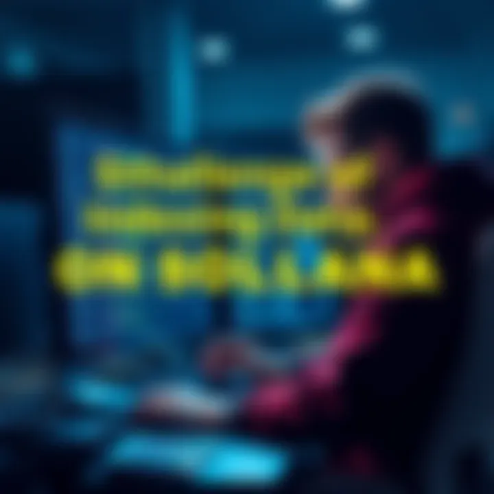 Challenges in Indexing Data on Solana Developer analyzing data and coding on a computer, representing the challenges of indexing on the Solana blockchain