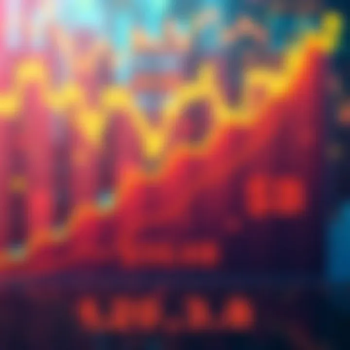Graph showing Solana's stablecoin supply rising to a new record with financial symbols in the background.