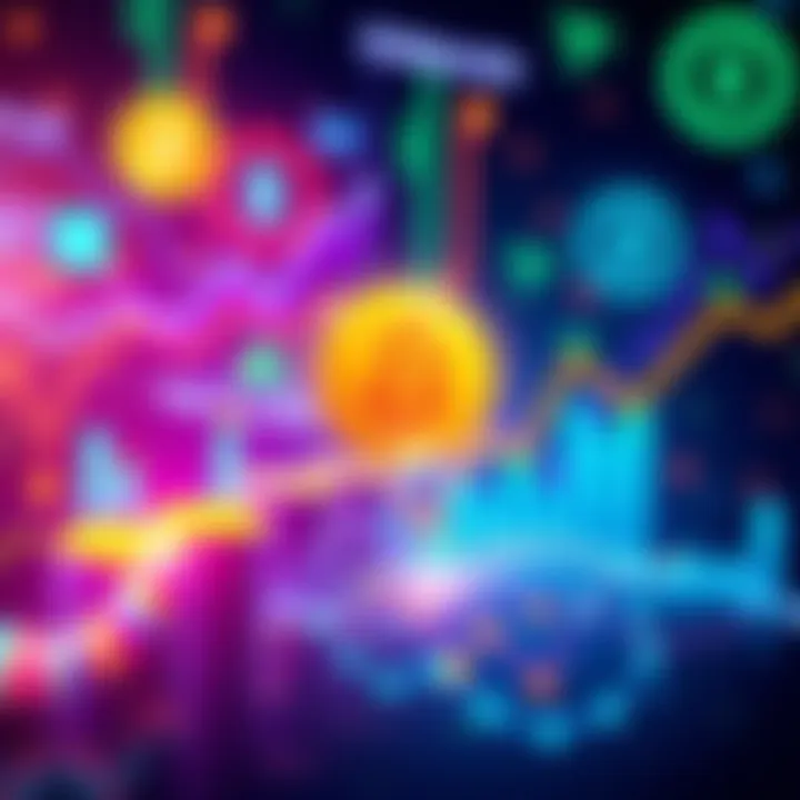 Visual representation of Solana reaching a new record of stablecoin transactions with vibrant graphics and financial symbols