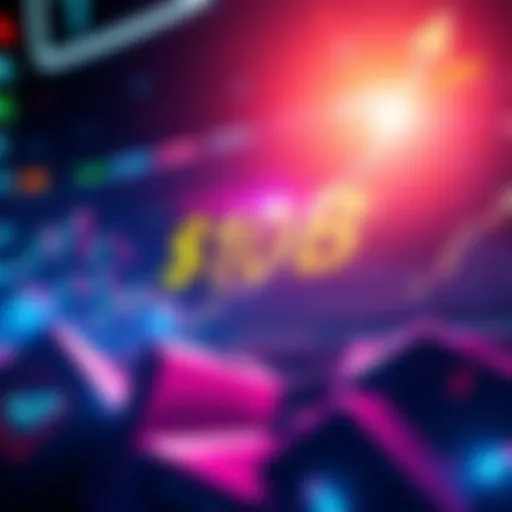 A visual representation of Solana's tokenized stock trading with financial charts and graphs showing growth and success.