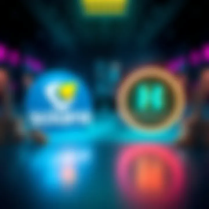 A visual comparison of Solana and HBAR logos with symbols of retail and enterprise growth alongside them.