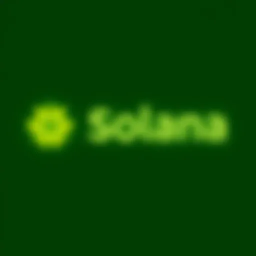 Solana logo displayed against a vibrant green background, symbolizing growth and positive performance