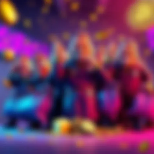 Group of Buttheads celebrating the successful fundraising of Solfart with bags of money and a crypto symbol