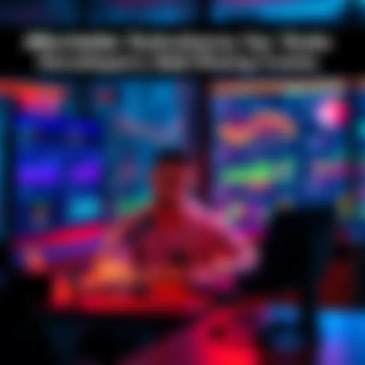 A solo developer analyzes budget-friendly options for RPC providers while working on custom MEV bots at a computer desk with financial charts displayed on the screen.