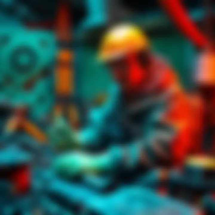 A solo miner working with mining tools and equipment, focusing on sourcing strategies and collaboration with China sourcing consultants.