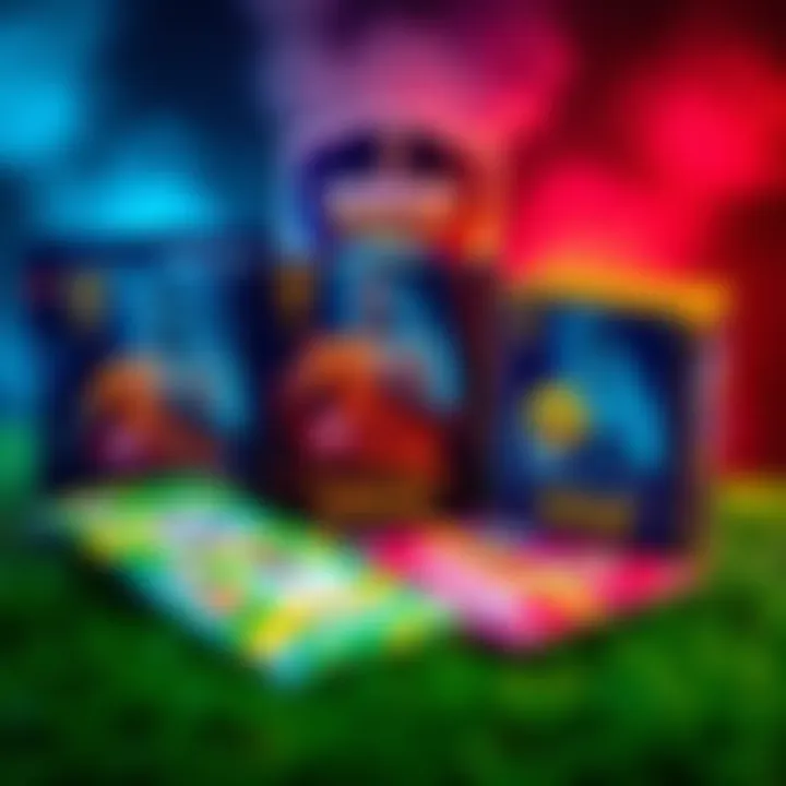 A collection of Sorare packs featuring football cards, with vibrant colors and football themes, highlighting the excitement of the World Cup and strategy for card captaining.