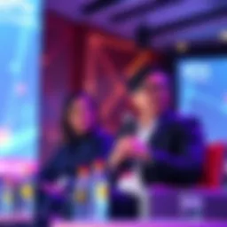 Isadora Arredondo and John Kikko speaking at the GFTN Forum about AI and tokenization in digital finance.