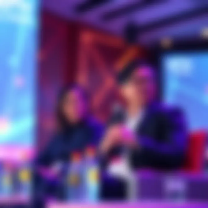 Isadora Arredondo and John Kikko speaking at the GFTN Forum about AI and tokenization in digital finance.