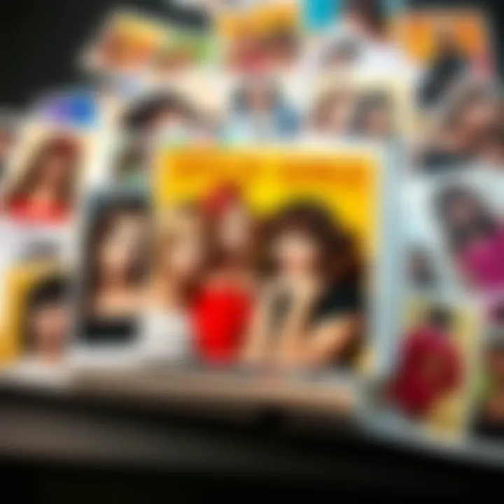 A collage of colorful Spice Girls cards from a photo album, featuring iconic images of the band members and their collectibles.