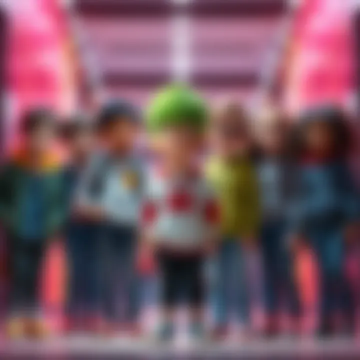 Spoonkid standing with friends, showing height differences, smiling