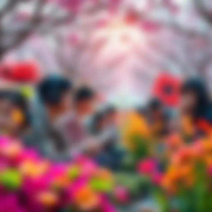 Participants competing for $300,000 in prizes with promotional items like an iPhone 17 Pro and GoPro in a vibrant spring setting.