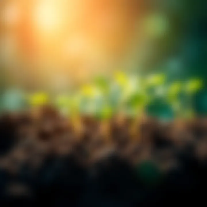 A visual representation of virtual trees growing on a digital platform, symbolizing environmental contributions through the Sprout project.