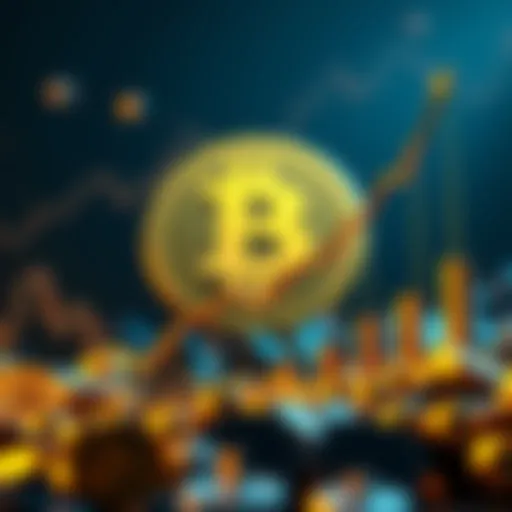 A graphic showing the rapid growth of SPX6900 in the cryptocurrency market, with upward trends and the Bitcoin symbol in the background.
