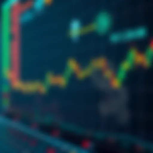 A calm cryptocurrency market showing stable graphs and charts, with a backdrop of digital currency symbols.