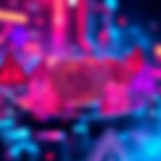 A digital representation of stablecoins with dollar signs, symbolizing profit from theft, surrounded by warning signs to imply fraud concerns.