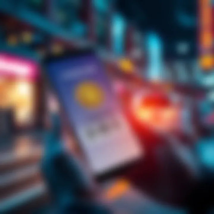 A smartphone displaying a mobile app interface for stablecoin transactions, showing a barcode for easy payment processing.