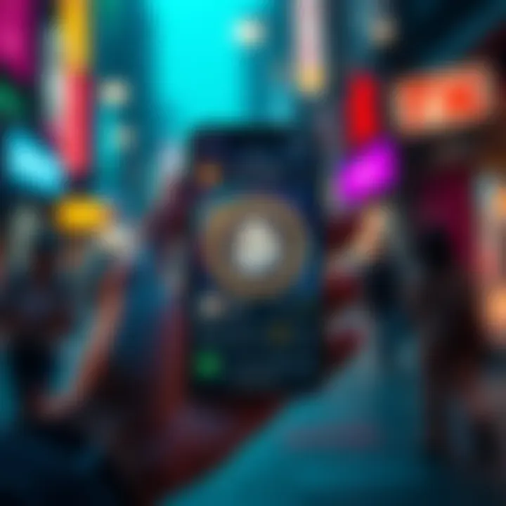Stablecoin Wallet in Use A person holding a smartphone displaying a stablecoin wallet, symbolizing digital finance in emerging markets.