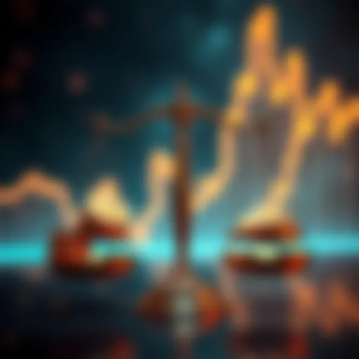 A graphic showing a balance scale with stablecoins on one side and new regulations on the other, symbolizing the shift in the crypto market.