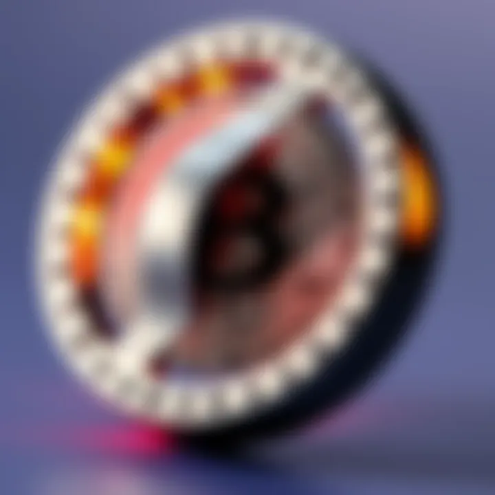 Stainless Steel Bitcoin Fidget Toy A close-up of stainless steel Seedbeads fidget toy inspired by Bitcoin, showcasing its sleek design and texture.