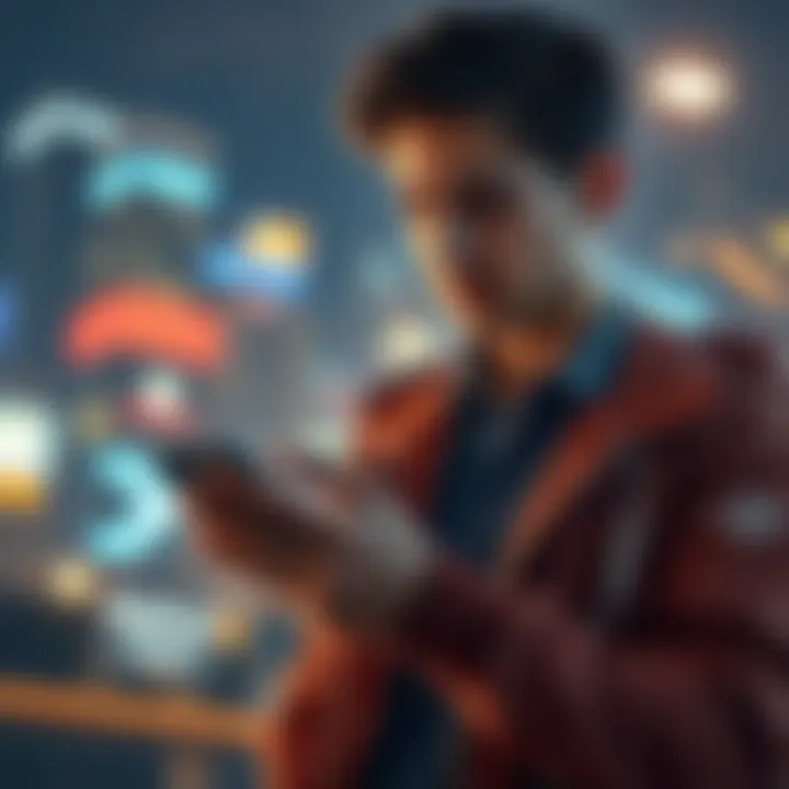 A person checking the Pera wallet app on a smartphone, looking at staking options for Algo cryptocurrency
