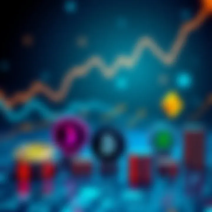 A graphic showing different cryptocurrency exchange logos and their corresponding staking rates