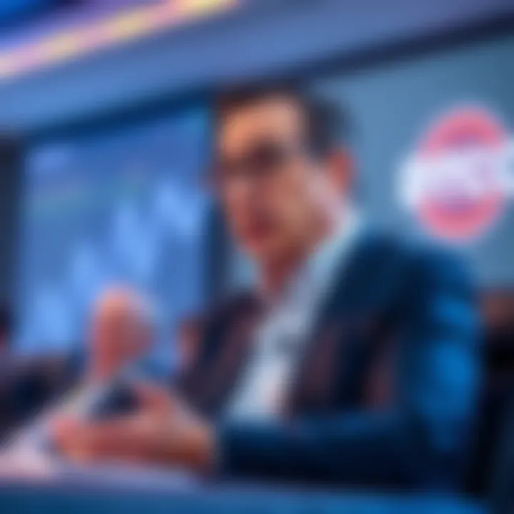 Stellar CEO speaking at a conference about the partnership with DTCC and its use of XLM in finance