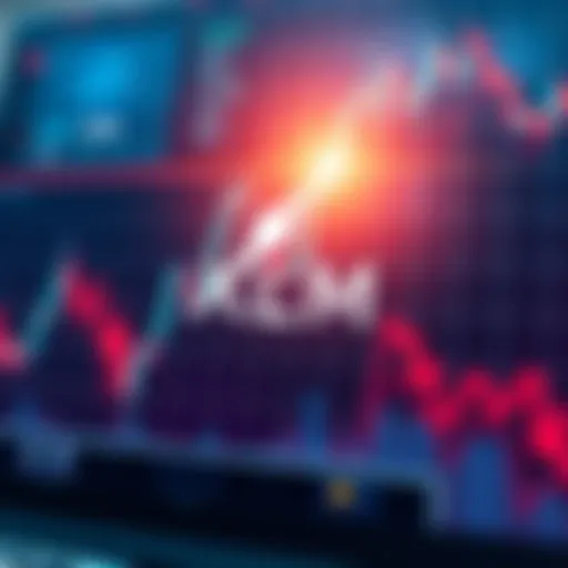 A digital representation of the Stellar XLM logo with a backdrop of a financial market chart showing an upward trend, highlighting the excitement around a new partnership with a major clearing house.