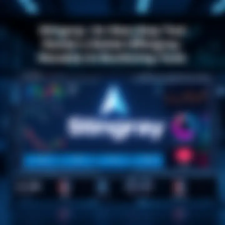 Stingray Market Monitoring Tool A sleek digital interface showcasing the features of the Stingray market monitoring tool, emphasizing AI and trading data.