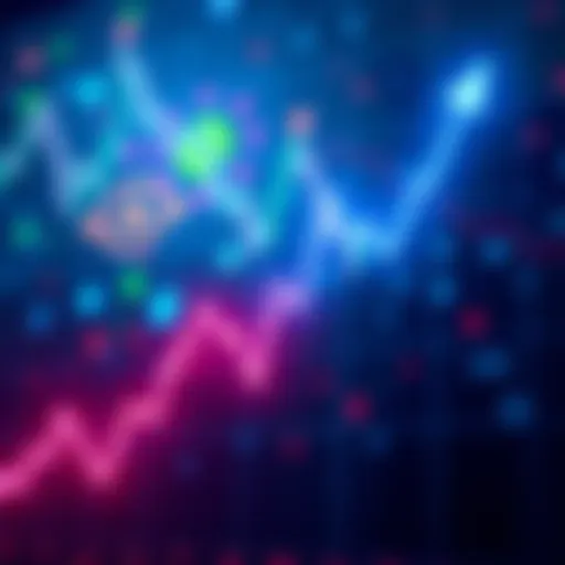 A downward trend graph representing stock market losses, with digital currency symbols in the background.