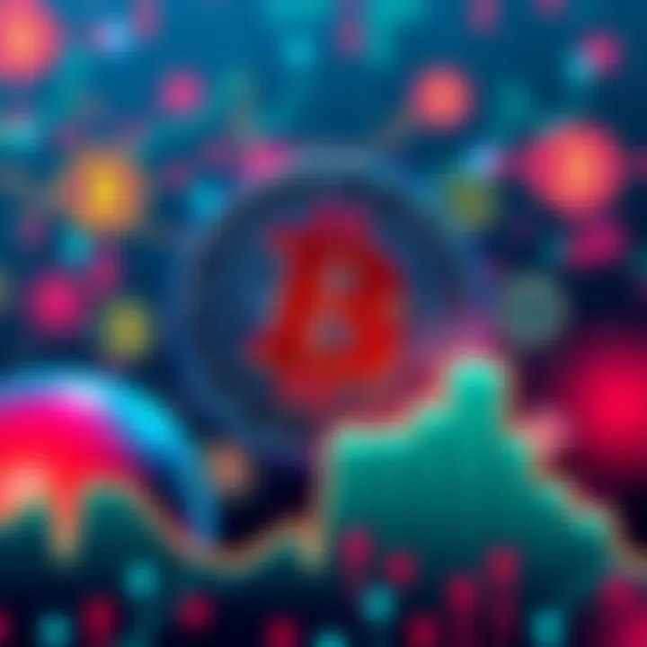 Illustration showing 135 Pi being stolen with digital currency icons and a graph indicating transaction trends.