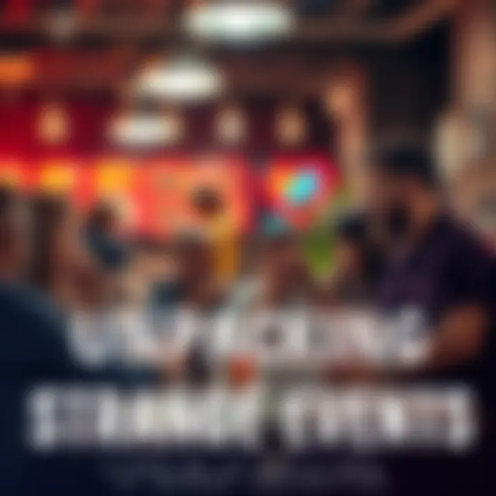 A group of people talking animatedly about unusual occurrences at a coffee shop