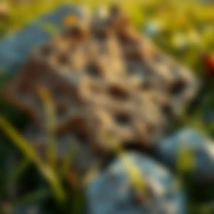 Strange Rock Found in Connecticut A close-up view of an unusual rock thought to be fossilized wood, resting on grass in central Connecticut.