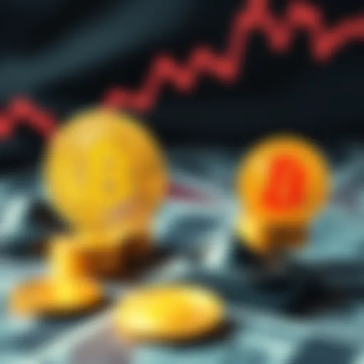 Graphic showing a declining USD reserve alongside rising Bitcoin prices, symbolizing financial strategy decisions