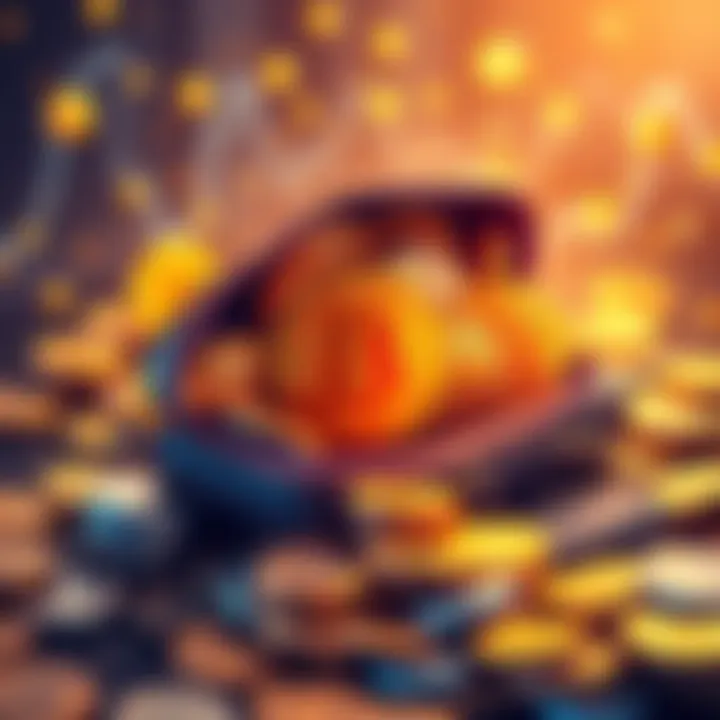 Strategy's BTC Acquisition An illustration of a digital wallet overflowing with Bitcoin coins, symbolizing Strategy's recent acquisition of 17,994 BTC for over $1 billion.