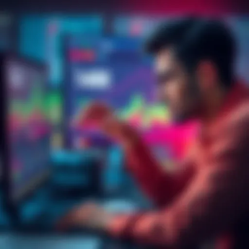 Person looking frustrated while analyzing earnings stats on a computer, showing 140 lots on the screen