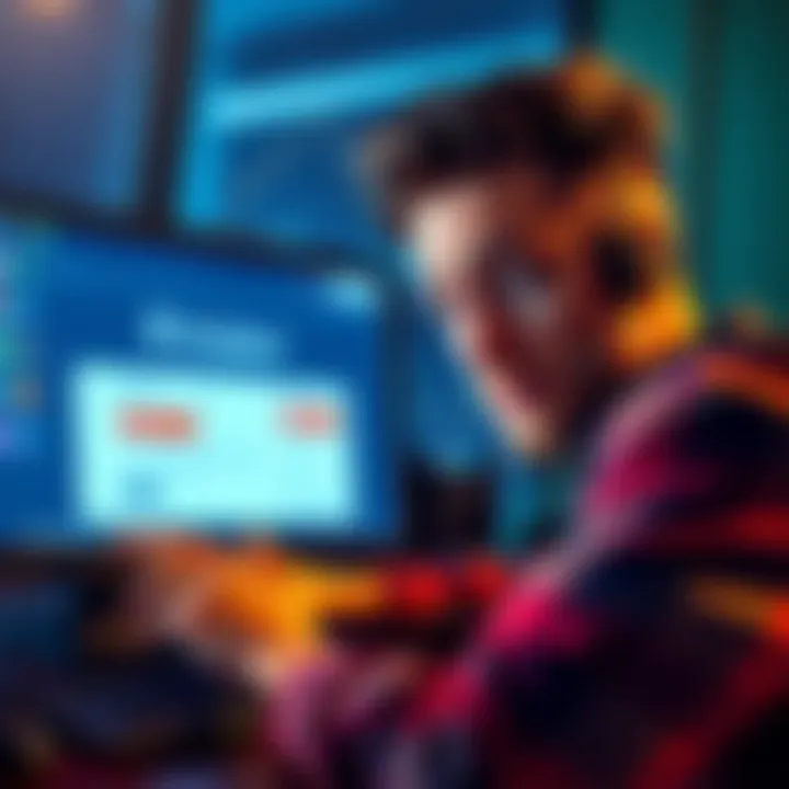A user looking worried while checking their Kraken account with a blocked withdrawal notice on a computer screen