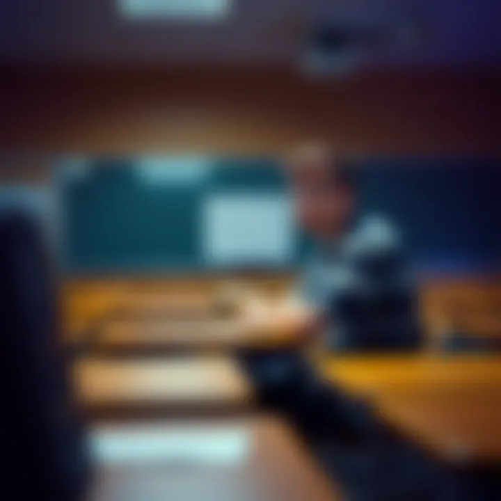 Student managing excitement in class A student sitting at a desk in a classroom, looking anxious and excited about a Valve pre-order announcement, while trying to hide his reaction in front of a crush.