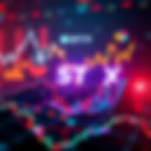 A graphic showing the rise of STX in the crypto market with positive trends and charts.