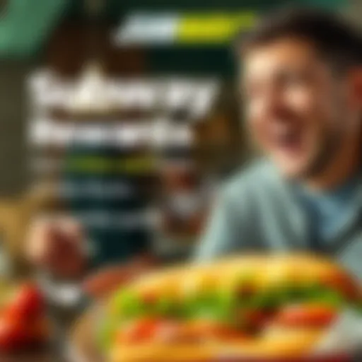 A promotional graphic showing Subway's offer of earning 3 Atlas Bucks for every dollar spent, with an image of fresh sandwich ingredients and a happy customer, highlighting value and excitement.