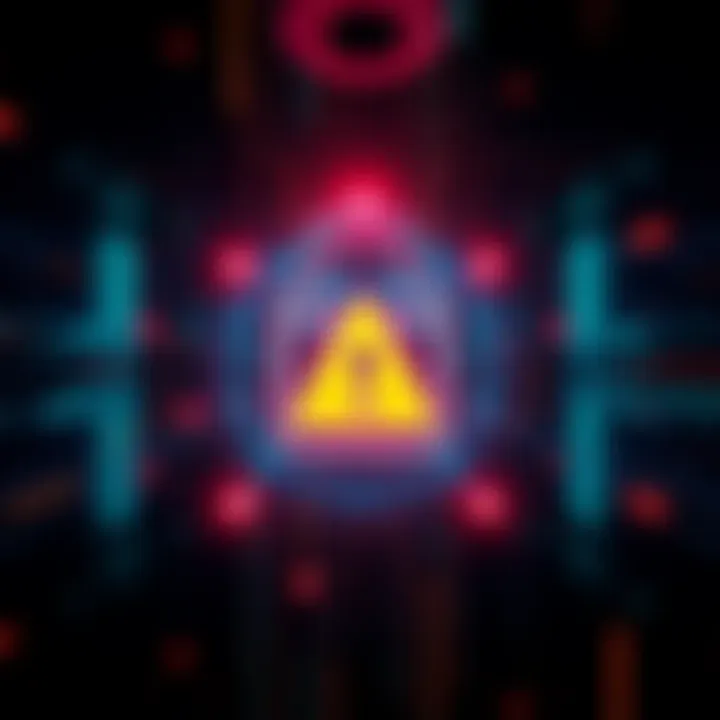 A graphic showing a lock symbol with a warning sign, representing security issues at Supra