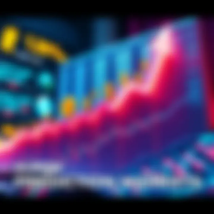 A graphic showing the rapid growth of prediction markets with rising dollar signs and charts, symbolizing the increase from minimal activity to a booming market.