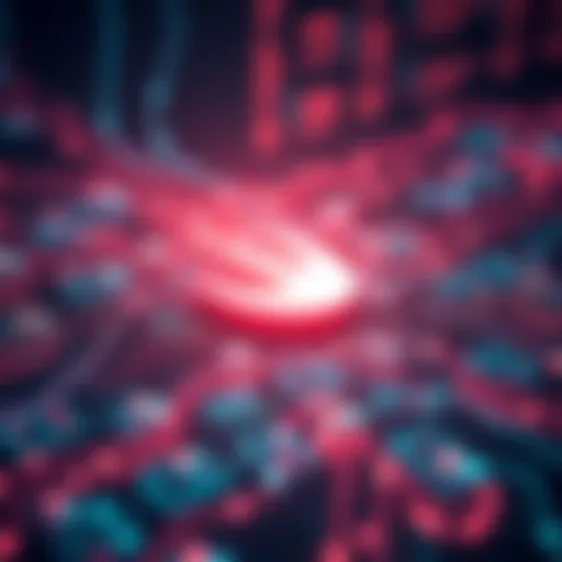 A visual representation of Swift's new blockchain ledger showing digital transactions and security features.