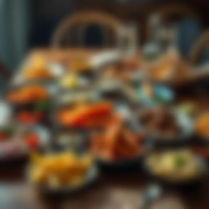 A colorful display of various foods representing different cultures, showcasing the connection between food and thought in 2026.