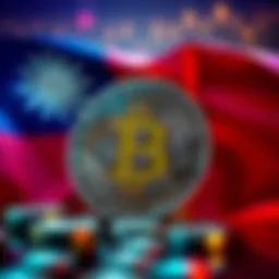 Illustration showing Bitcoin symbol with Taiwan's flag in the background, highlighting the country's financial strategy.