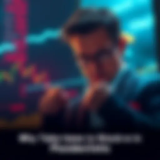 Graph showing a steep decline in Take-Two Interactive's stock prices with a worried investor in the background